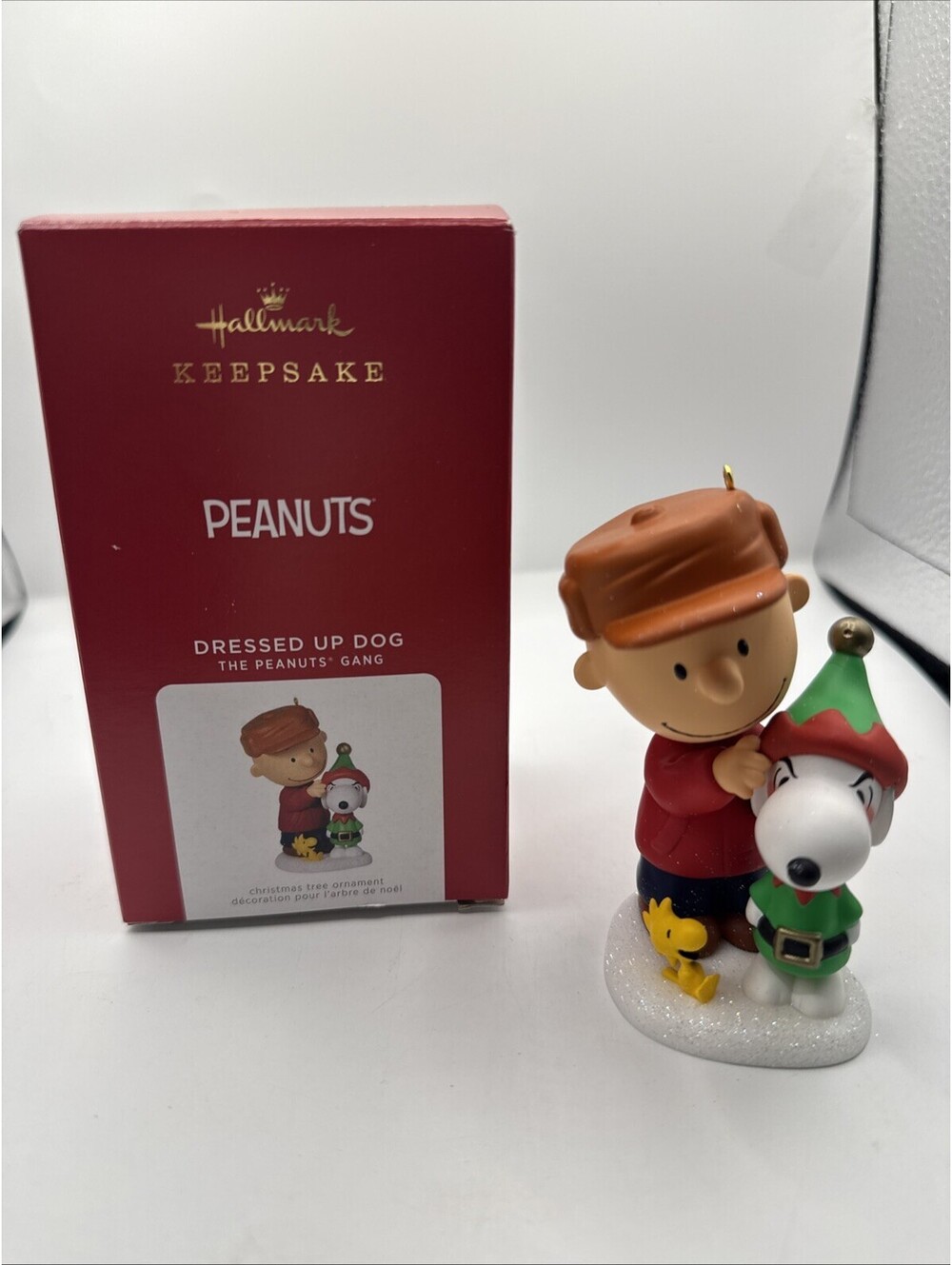 Snoopy Dressed Up Dog Peanuts NEW Hallmark 2021 Ornament Charlie Brown Elf